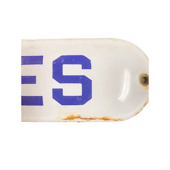 Vintage Ladies Porcelain Restroom Sign - Picture 4 of 6